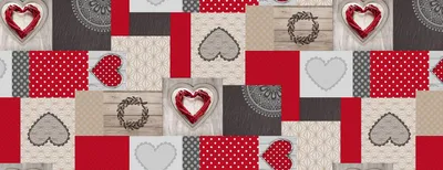 Produktbild von PCV Wachstuch Herzen Tischdecke abwischbar Wachstuchtischdecke 140 x 240 - 38129 - Herzen rot