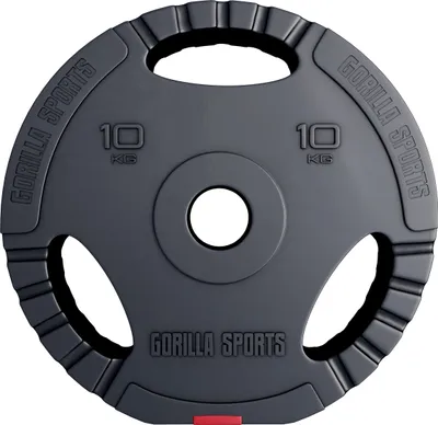 Produktbild von GORILLA SPORTS® Olympia Hantelscheiben - 10kg Gewichte, 50mm Bohrung, Tri-Grip, Kunststoff - Gewichtsscheiben, Olympiascheiben, Hantelscheiben-Set, Hanteln