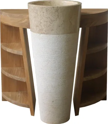 Produktbild von Teako Design Waschtisch Laxa Teakholz Massiv 40 x 90 x 80 cm