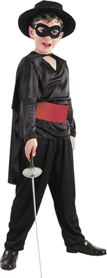 Produktbild von Kinder Banditen Kostüm mit Maske / Größe: 128-140 (7-9 Jahre)
