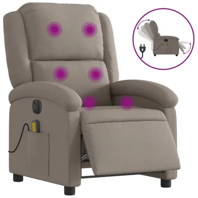 Immagine prodotto di vidaXL Sedia da Massaggio Elettrica Tessuto Taupe