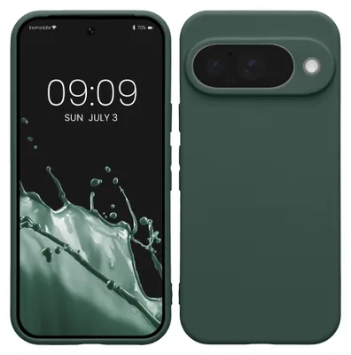 Produktbild von kwmobile Handyhülle für Google Pixel 10 Hülle - weiches Handy Silikon Case - Schutzhülle Cover - Moosgrün