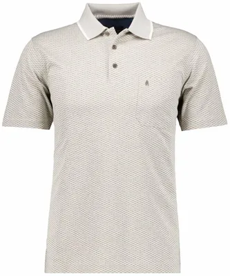 Ragman Polo jaquard in braun