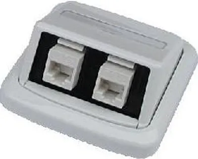 Obrázok produktu pre ABB Tango Dátová zásuvka UTP CAT5E 2xRJ45 WHkey biela