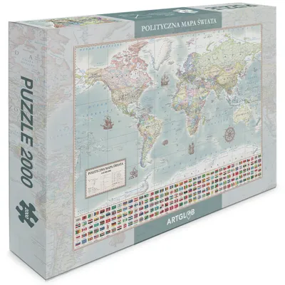 Immagine prodotto di Puzzle 2000 - Stylizowana Mapa Polityczna Świata
