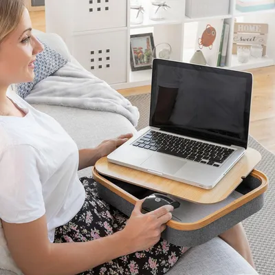 Zdjęcie produktu dla Przenośna podstawka pod laptopa ze schowkiem Larage InnovaGoods