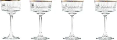 Produktbild von Pasabahce Elysia Champagnerbecher,Sektsglas Glas, Golden-Transparent 260cc