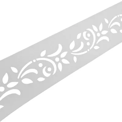 Produktbild von Sichtschutz Laserstreifen zaun|zu PREMIUM Nachbildung Floral #1 Weiß 2,55m