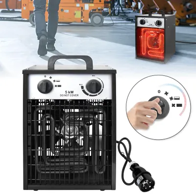 Obrázek produktu pro Elektrický ohřívač terasy – venkovní ohřívač – ohřívač do zahrady – samostatně stojící – přenosný – výkon 5 kW