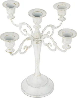 Image de Chandelier à 5 branches pour bougies cylindriques et coniques Vintage