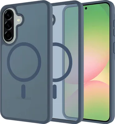 Image de Cazy Coque Compatible avec Samsung Galaxy A57 – Compatible MagSafe – Coque Renforcée Militaire – Bleu