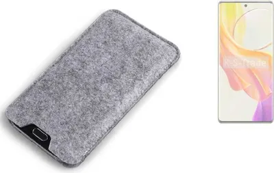 Produktbild von K-S-Trade Filz Handyhülle kompatibel mit Vivo V29 Lite 5G Schutzhülle Filztasche Filz Tasche Case Sleeve Handy Hülle Filzhülle grau
