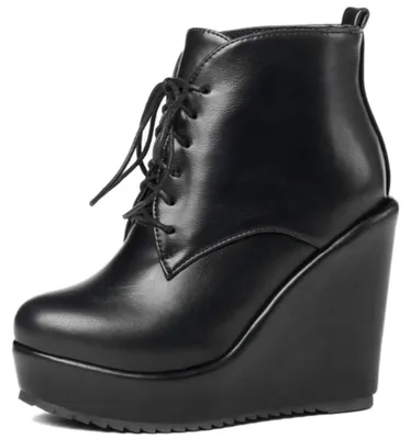 Image de Bottines compensées Smilice pour femmes (noir, taille 38 EU)