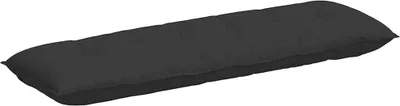 Immagine prodotto di vidaXL Cuscino per lo schienale nero 160 x 50 cm in tessuto microfibra