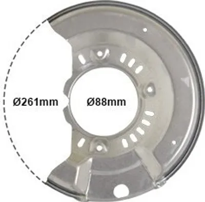 Produktbild von VAN WEZEL Spritzblech Bremsscheibe für TOYOTA Yaris Schrägheck (P1) Vorne Rechts 5430372 Ankerblech