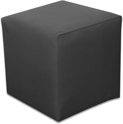 Produktbild von Sitzhocker Sitzwürfel | Bodenkissen Hocker | Sitzwürfel Kunstleder | Fußhocker Wohnzimmer| Sitzwürfel 40x40x40 | Sitzwürfel Holzwerkstoff (Dunkelgrau)