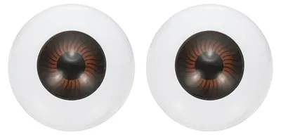 Productafbeelding van Poppenogen - Realistisch acryl - Voor knutselprojecten - Donkerbruin - 24 mm - 2 stuks