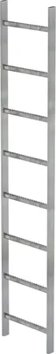 Produktbild von MUNK Schachtleiter Stahl verzinkt 400mm breit 8 Sprossen 2,24m lang