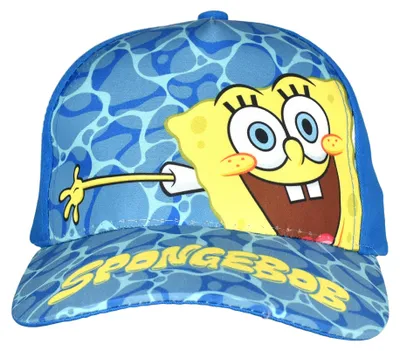 Produktbild von Spongebob Schwammkopf Kappe für Jungen - Pool Kinder Cap Basecap Baseballkappe verstellbar Blau