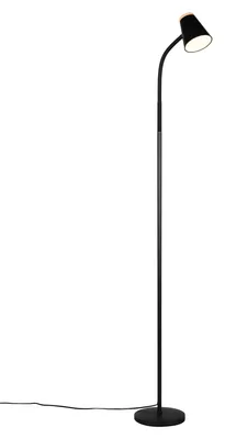 Image de Lampadaire LED, noir, flexible, H 145 cm