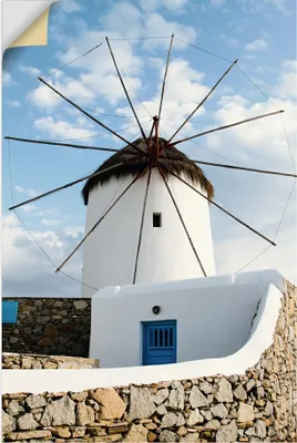 Produktbild von ARTland Wandbild, selbstklebend Windmuehle auf Mykonos - Griechenland Größe: 60x90 cm