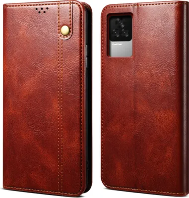 Produktbild von Redmi K50 Pro Hülle, Leder Flip Brieftasche Schutzhülle mit Standfunktion für Xiaomi Redmi K50 Pro Rot