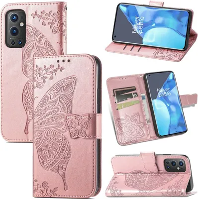 Immagine prodotto di Custodia König Design compatibile con OnePlus 9 Pro, realizzata in ecopelle, per smartphone - Custodia rosa