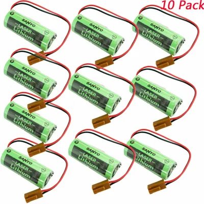 Obrázek produktu pro balení 10 baterií CR17450SE-R / A98L-0031-0012 3V 2500mAh Sanyo SPS pro FANUC