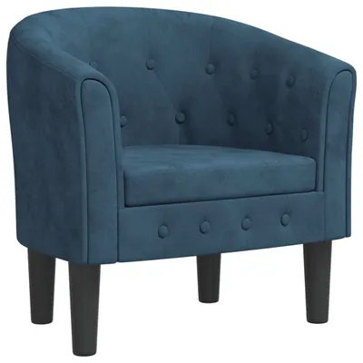 Produktbild von dkd-home-decor Clubsessel Dunkelblau Samt 70 x 56 x 68 cm
