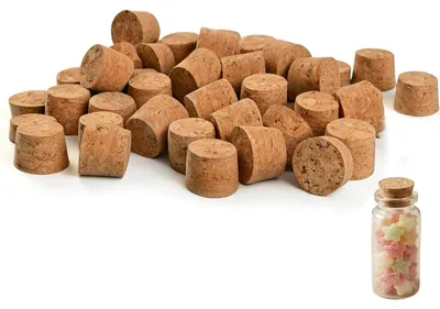 Obrázek produktu pro Sada 120 kusů korkových zátkek pro zkumavky a lahve