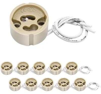 GU10 Lampenfassung aus Keramik, VDE, 10 Stück, 120 mm Kabel