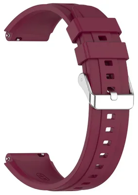 Obrázok produktu pre Techsuit - Watchband 18mm (W075) remienok pre Huawei Watch GT 4 (41 mm) / W1 / Honor Watch S1 / Garmin Venu 2S / Vivoactive 4S - bordový