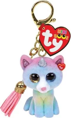 Zdjęcie produktu dla TY Mini Boos Brelok HEATHER kot z rogiem 25059