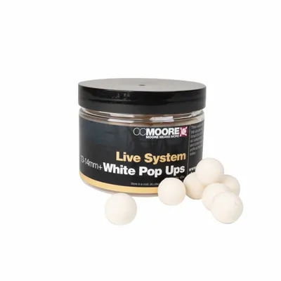 Zdjęcie produktu dla Przynęta Kulki Pływające Cc Moore Pop Ups Live System White 13-14 Mm