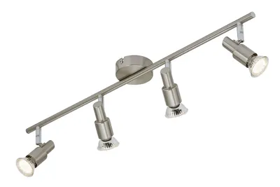 Immagine prodotto di Faretto LED per soffitto orientabile e inclinabile 4xGU10 12W nichel opaco Briloner