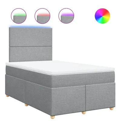 Produktbild von vidaXL Boxspringbett mit Matratze Hellgrau 120x190 cm Stoff