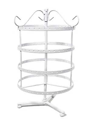 Produktbild von Schmuckständer Ohrringständer Ohrringhalter Jewelry Display 4 Etagen 144 Löcher weiss