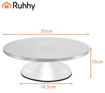 Productafbeelding van Ruhhy 27428 Draaibare taartstandaard 30 cm, roestvrij staal
