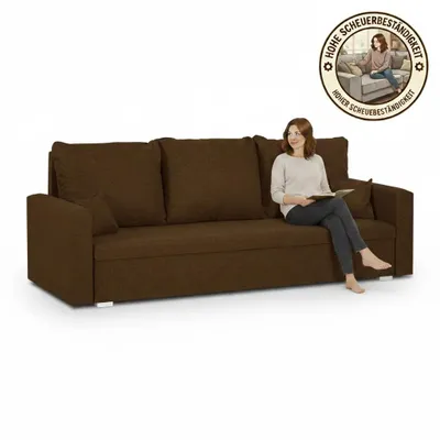 Produktbild von MONDO 3-Sitzer-Sofa mit Schlaffunktion - Braun