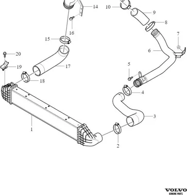Immagine prodotto di VOLVO V40 V40CC tubo intercooler sinistro 2.0 2.5 31319363