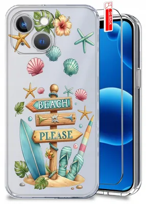 Obrázok produktu pre ETUI do iPhone 13 | 14 WZORY LATO SUMMER LETNIE KOLOROWE CLEAR CASE + SZKŁO