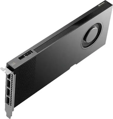 A professional studio shot of a graphics card.
