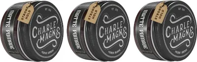 Produktbild von Charlemagne Matte Pomade – Leder – starker Halt – 3er-Pack