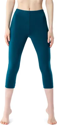 Image de Leggings 3/4 pour femme Bellivalini en viscose BLV50-204 (vert émeraude, taille S)