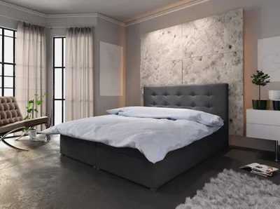 Produktbild von Ehebett mit Stauraum STIG 6 – 160x200, grau