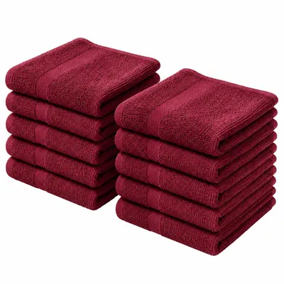 Produktbild von 10-teiliges Set Kinderhandtücher, Marke Ekonom, 40x60 cm, Burgunderrot