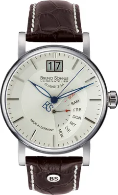 Produktbild von Bruno Söhnle 7.1073.241 17-13073-241 Herren-Armbanduhr, Edelstahl-Gehäuse, Leder-Armband