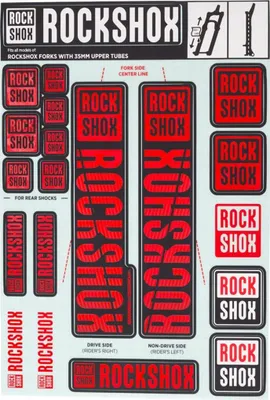 Zdjęcie produktu dla RockShox Decor Set Rockshox 35 Mm Red 2018+