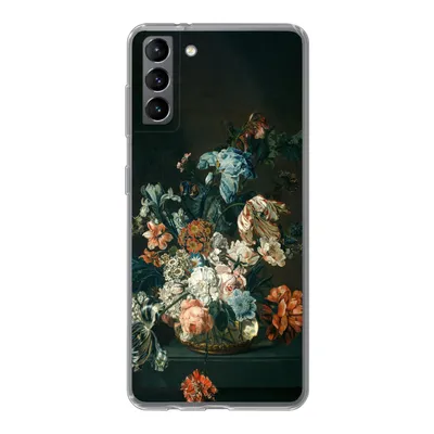 Produktbild von MuchoWow® Handyhülle Schutzhülle Hülle für Samsung Galaxy S21 Plus Stilleben mit Blumen - Alte Meister - Kunst Silikon Softcase Handy Hülle - Handy-Tasche
