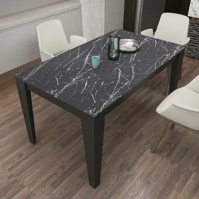 Produktbild von Skye Decor, Bud - Black, Marble, Esstische, Schwarz, 145 x 75 x 85 cm